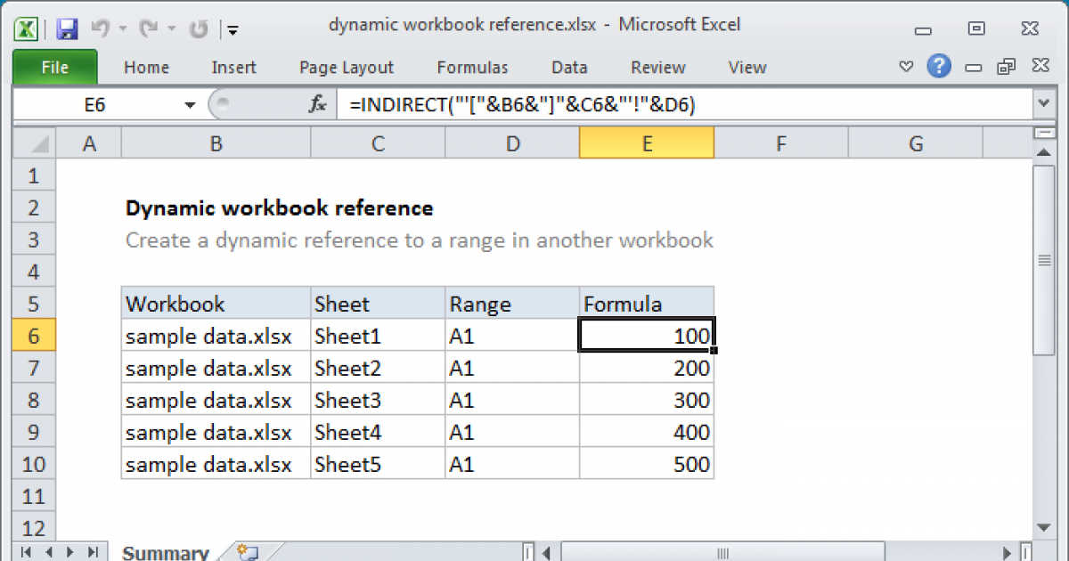 Excel Get Value From Cell In Another Workbook